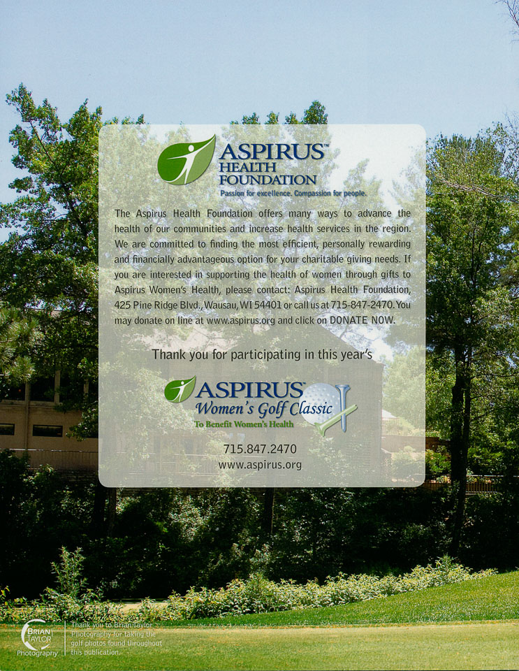 Asprus Golf 2008backcover